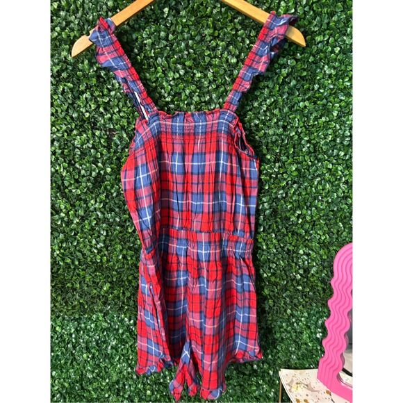 Aerie NWT Plaid Flannel Pajama Romper Sz Small - Picture 6 of 7